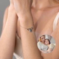 Thumbnail for Angel Personalized Photo Bracelet - Personalized Gift - Custom Jewelry - Custom Bracelet Picture - Personalised Photo Gift Bracelet Silver Brother & Sisters