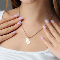Thumbnail for Baby Bottle Name Necklace - Custom Name Necklace - Custom Necklace - Necklaces for Girlfriend - Personalized Gift for Mom, Girlfriend & Grandmother Necklace Rose Gold Brother & Sisters