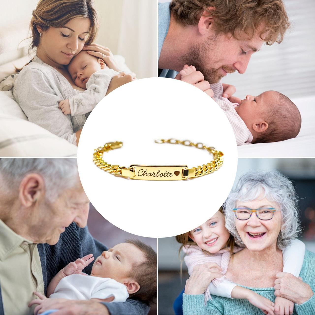 Baby Name Bracelet - Personalised Baby Gift - Personalised Blanket Bracelet Brother & Sisters