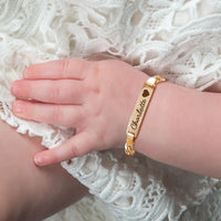 Thumbnail for Baby Name Bracelet - Personalised Baby Gift - Personalised Blanket Bracelet Brother & Sisters