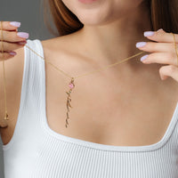 Thumbnail for Flower Name Necklace - Custom Name Necklace - Gifts for Mom - Personalized Gift - Birthday Gifts for Her Necklace Brother & Sisters