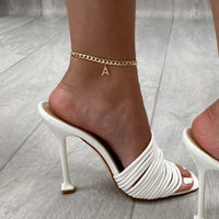 Thumbnail for Gold Initial Anklet - Ankle Bracelet - Anklet for Women - Gold Leg Bracelet Anklet Brother & Sisters