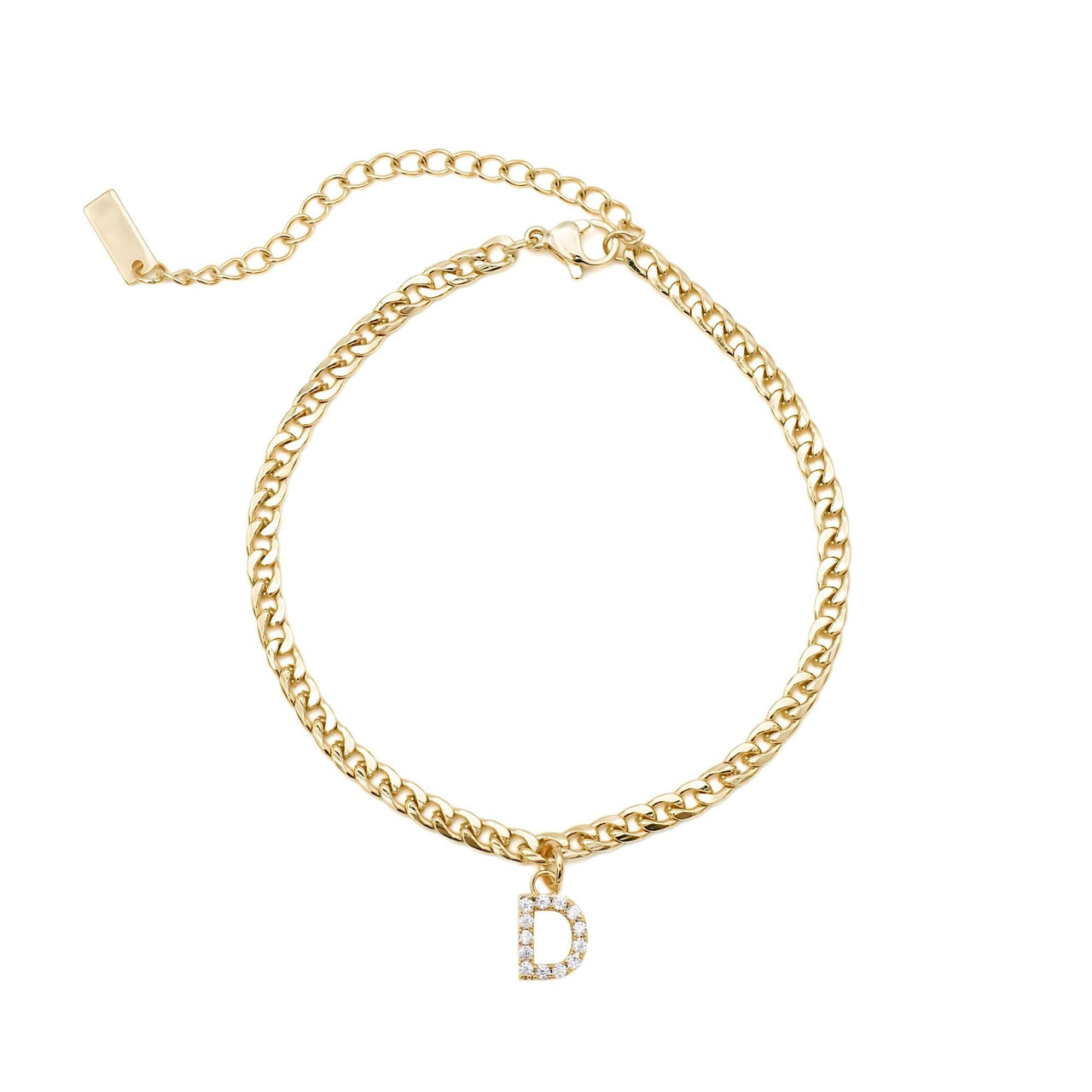 Gold Initial Anklet - Ankle Bracelet - Anklet for Women - Gold Leg Bracelet Anklet D Brother & Sisters