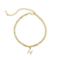 Thumbnail for Gold Initial Anklet - Ankle Bracelet - Anklet for Women - Gold Leg Bracelet Anklet H Brother & Sisters