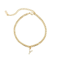 Thumbnail for Gold Initial Anklet - Ankle Bracelet - Anklet for Women - Gold Leg Bracelet Anklet Y Brother & Sisters