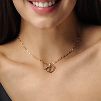 Thumbnail for Gold Necklace for a woman - Feminine Initial Necklace - Woman Necklace - Letter Necklace Necklace Gold / A Brother & Sisters