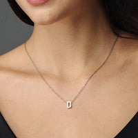 Thumbnail for Gold Necklace for a Woman - Iconic Initial Necklace - Woman Necklace - Letter Necklace - Silver Necklace Necklace Silver / A Brother & Sisters