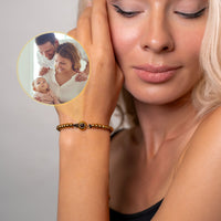 Thumbnail for Metallic Personalized Photo Bracelet - Personalized Gift for Women - Custom Jewelry For Her - Custom Bracelet Picture - Personalised Photo Gift Bracelet Gold Brother & Sisters