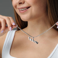 Thumbnail for Queen Name Necklace - Custom Name Necklace - Personalised Necklace - Gifts for Mom - Personalized Gift Necklace Brother & Sisters