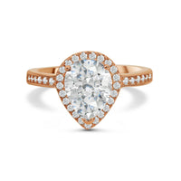 Thumbnail for Teardrop engagement ring — product photo on a white background, silver