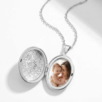 Thumbnail for Floral Photo Locket Necklace