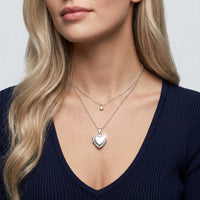 Thumbnail for Crystal Heart Photo Locket Necklace