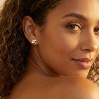 Thumbnail for Crystal Flower Stud Earrings