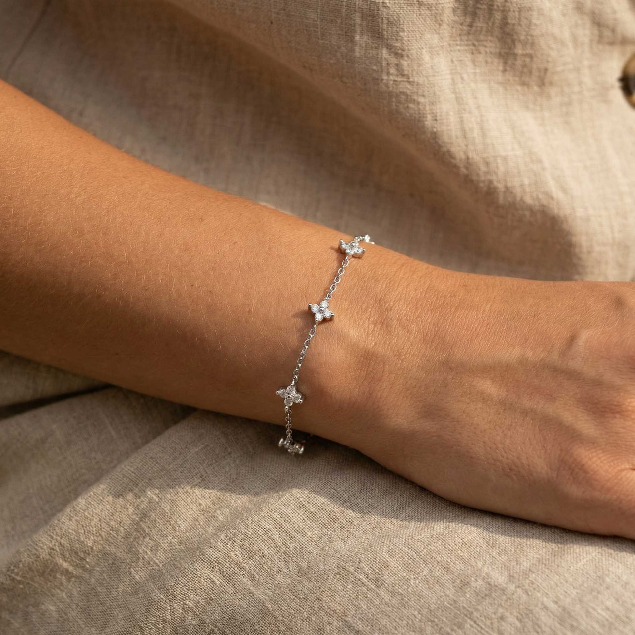 Crystal Flower Bracelet