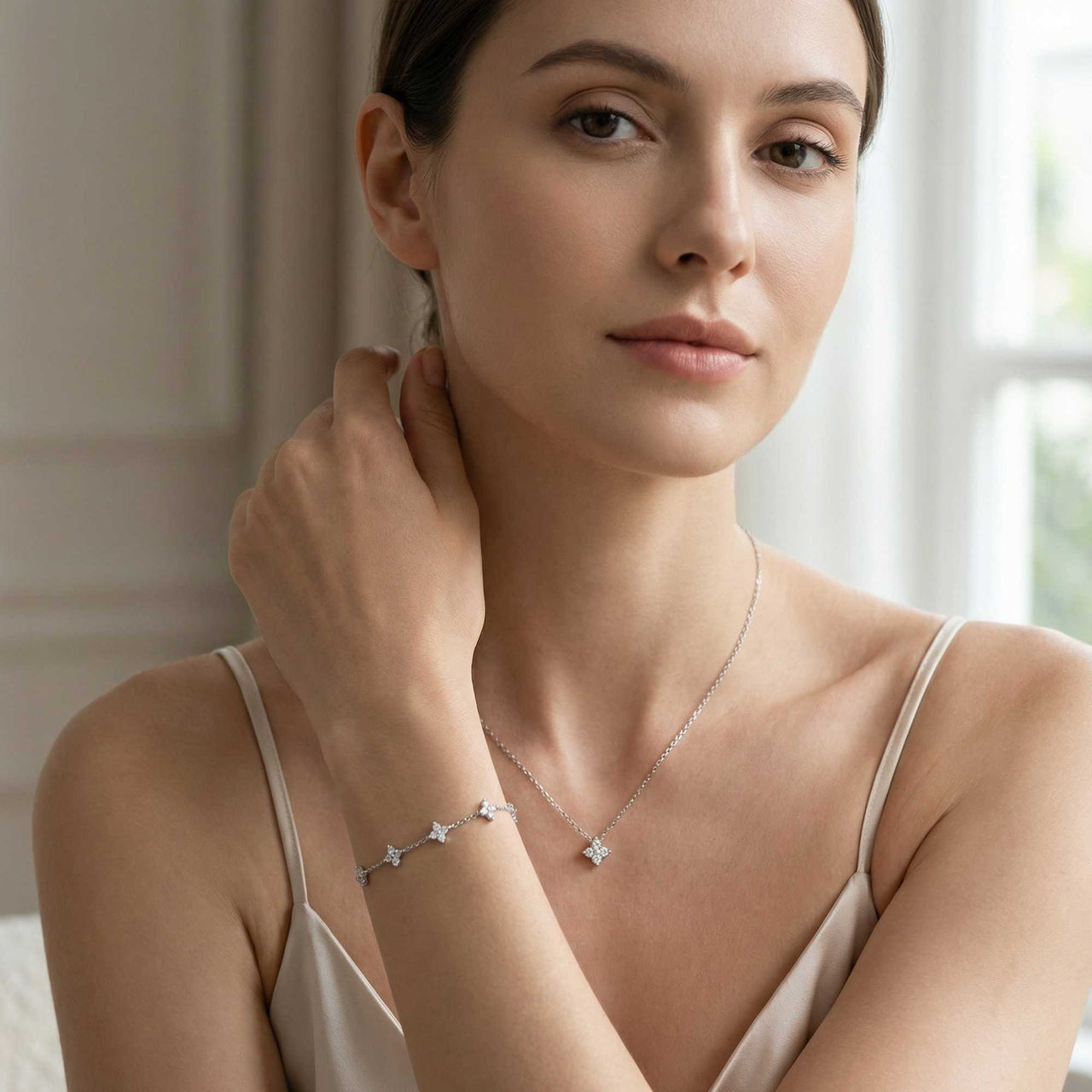 Crystal Flower Necklace