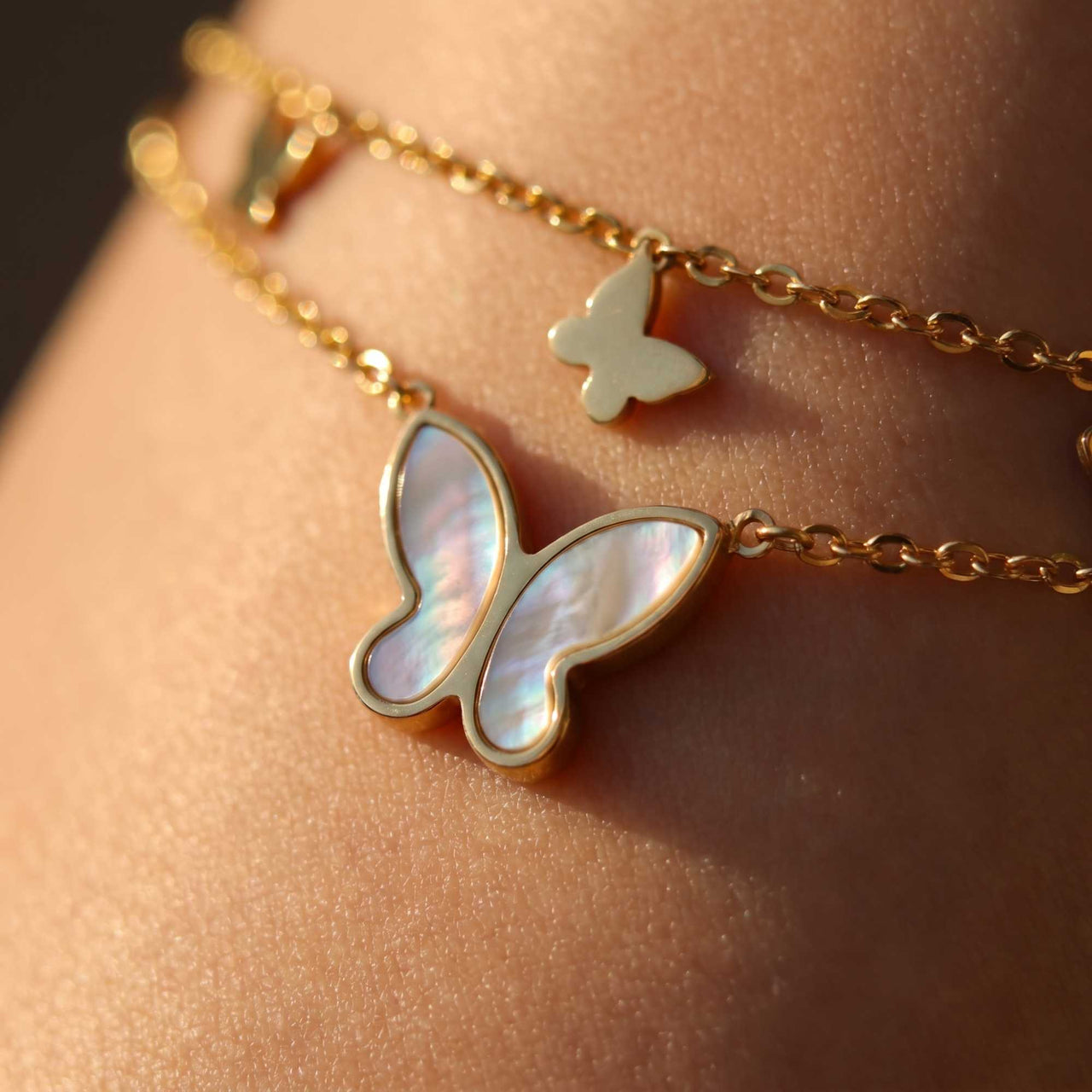 Butterfly Pearl Anklet