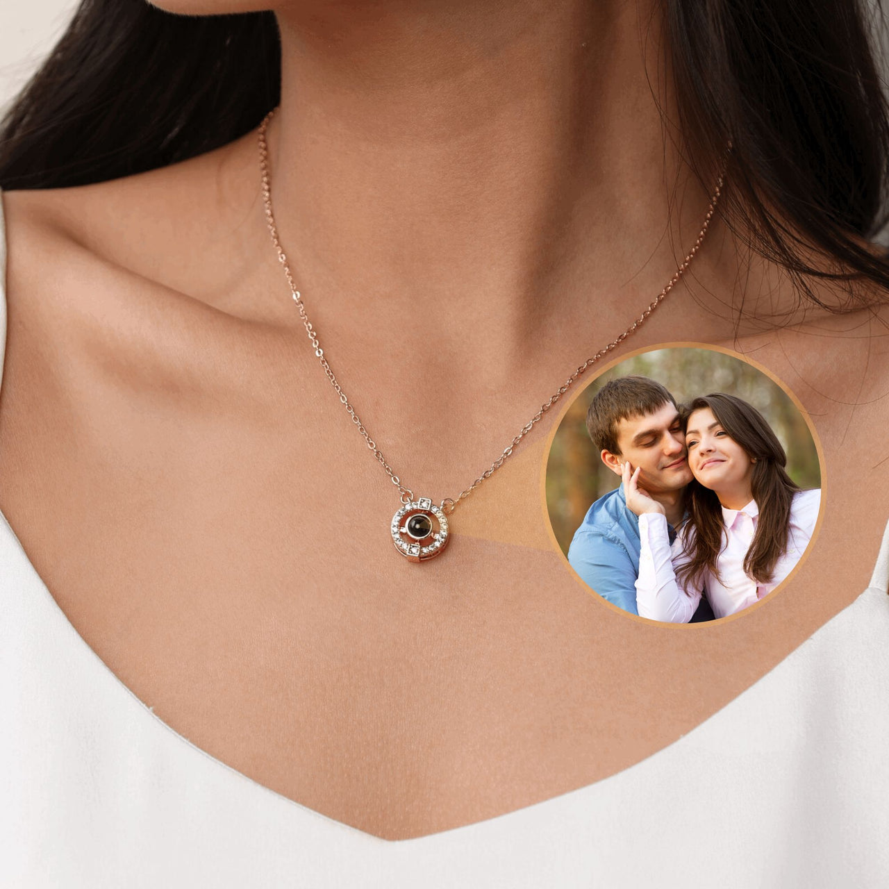 Circular Photo Necklace