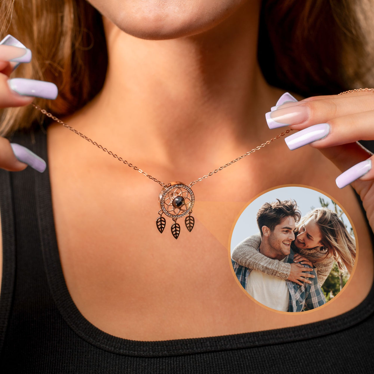 Dream Catcher Photo Necklace