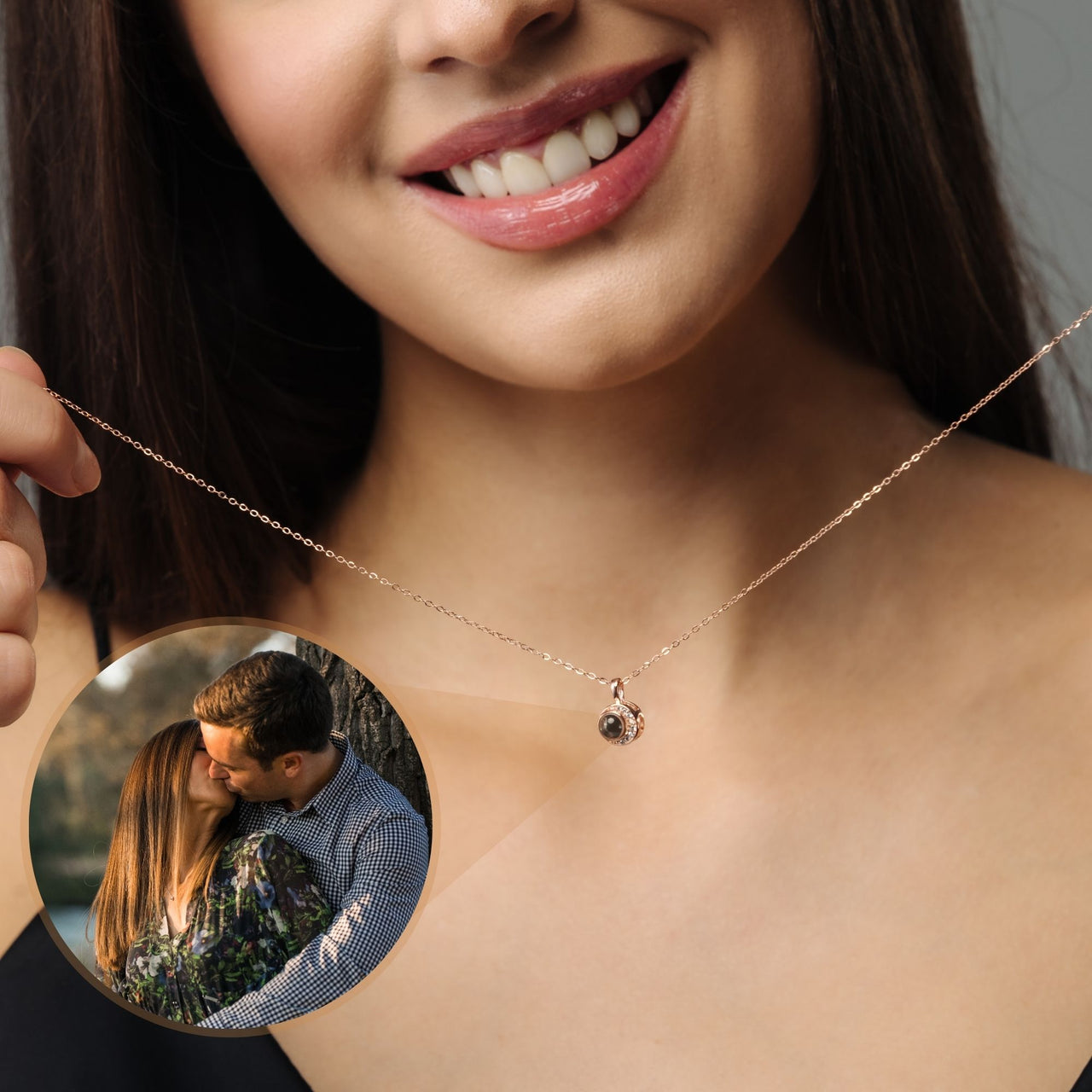 Moonlight Photo Necklace