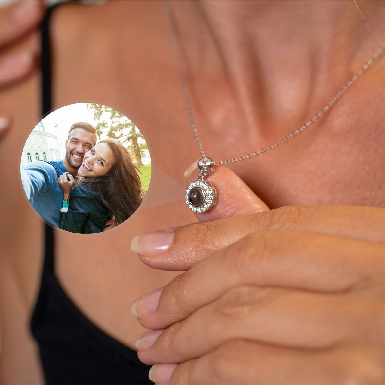 Halo Photo Necklace