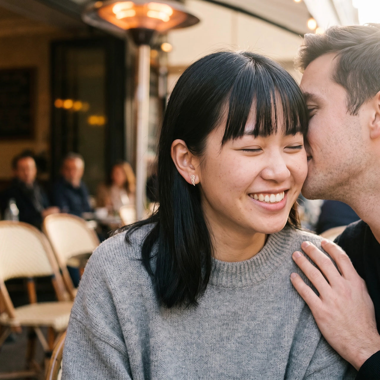 The rose gold stud earrings worn every day | SKU: 42008-rose-gold