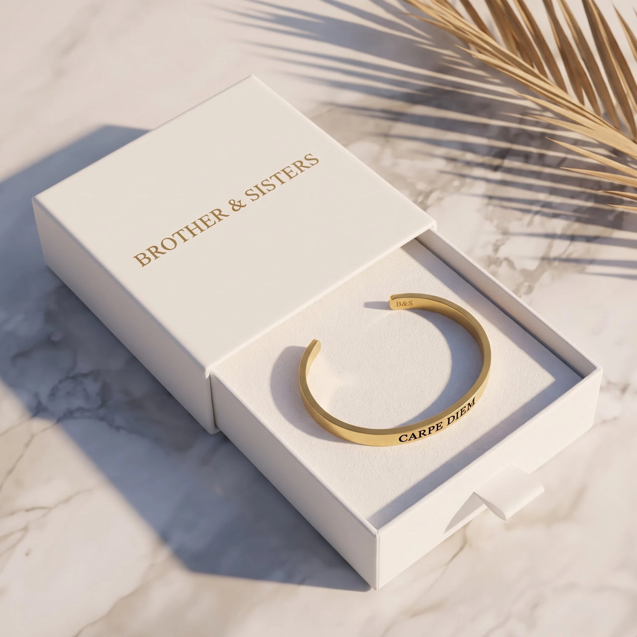 Carpe diem bracelet — in the gift box, gold | SKU: cp-rg