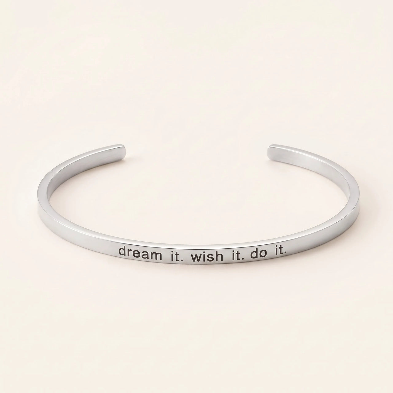 Quote bracelet — product photo on a white background, silver | SKU: 4214557-silver-plated