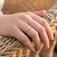 Thumbnail for Engagement Ring & Crystals in rose gold worn, showing its real size | SKU: 25535394-6-rose-gold