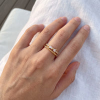 Thumbnail for The Butterfly ring in gold worn, showing its real size | SKU: lepapillon