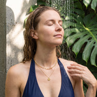 Thumbnail for Gold coin necklace — worn in the shower, waterproof, gold | SKU: le-tendance-g