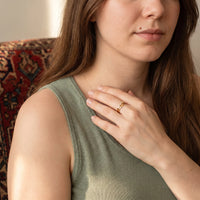 Thumbnail for The Zigzag, gold ring — worn gesture | SKU: lezigzag