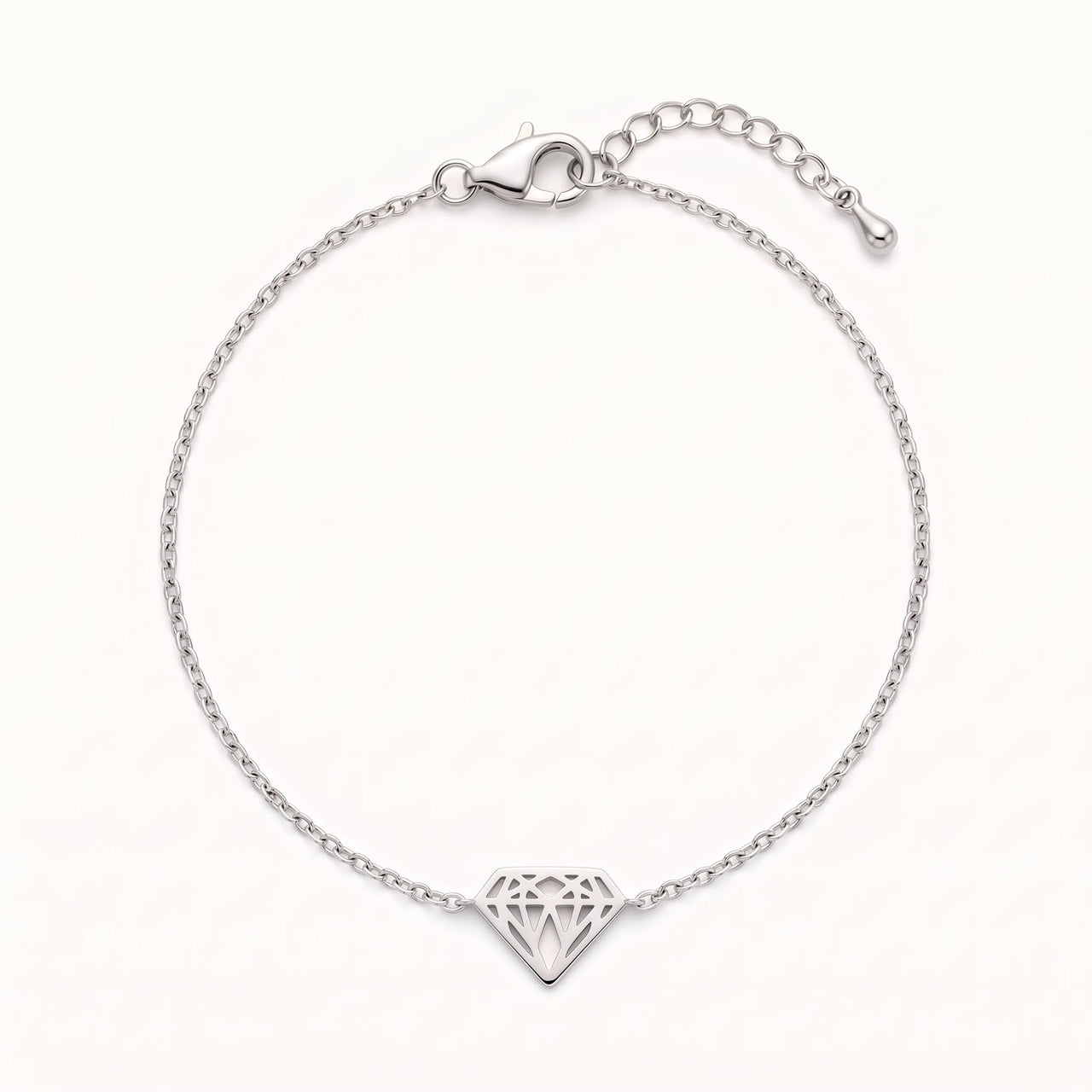 Waterproof bracelet — product photo on a white background, silver | SKU: 11662607-white-gold