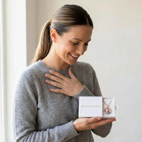 Thumbnail for The rose gold round photo necklace with her baby's photo in the Brother & Sisters gift box | SKU: TPH-RNDN-ROSEGOLD