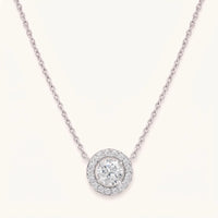 Thumbnail for Circle pendant necklace — product photo on a white background, silver | SKU: 33136351