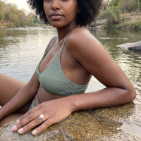Thumbnail for Rose Gold Circle Ring worn by the water | SKU: 101791-4.5-rose-gold