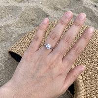 Thumbnail for Silver ring worn, showing its real size | SKU: 33759698-4.5-silver